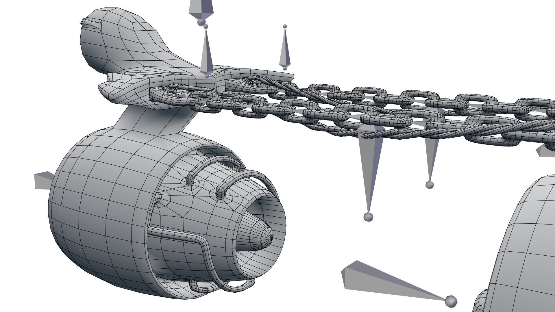 Low Poly Dieselpunk Santa Sleigh With PBR Materials Low-poly 3D model_50