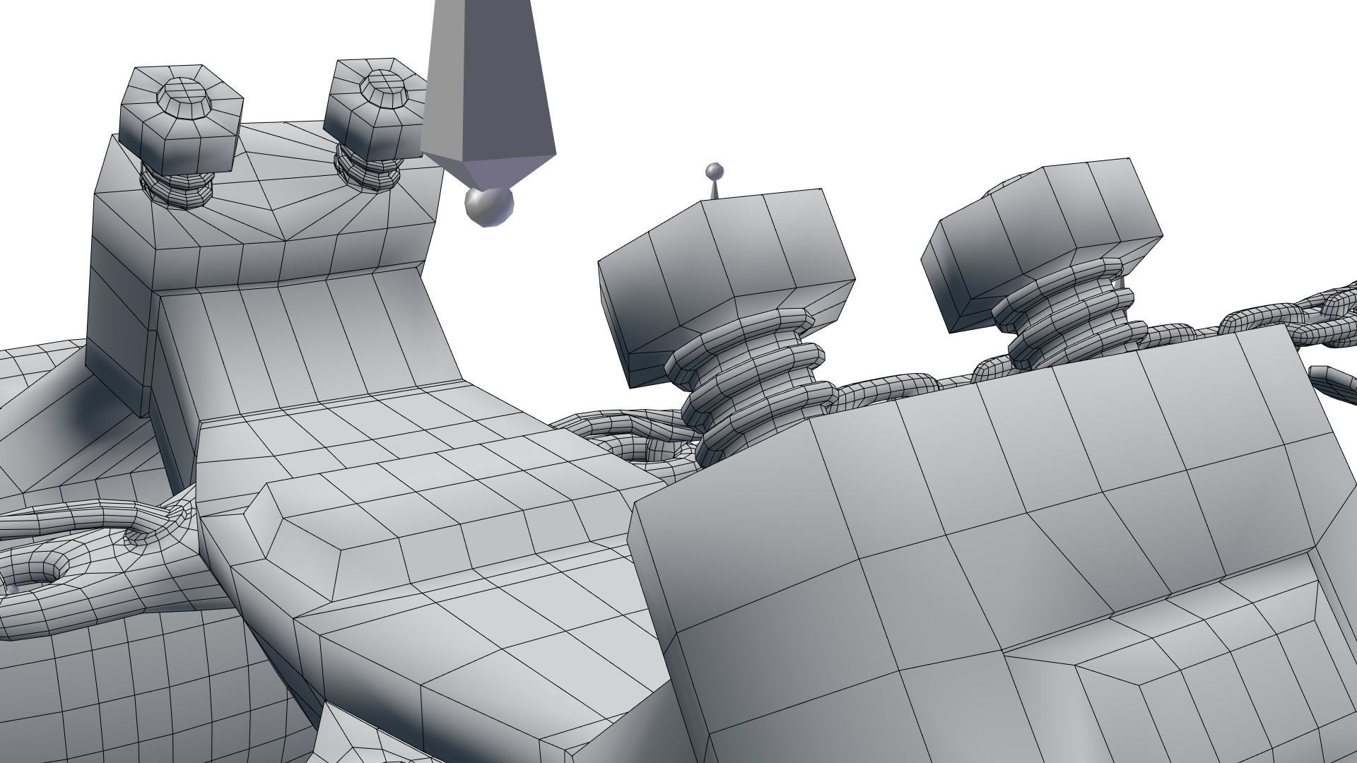 Low Poly Dieselpunk Santa Sleigh With PBR Materials Low-poly 3D model_49