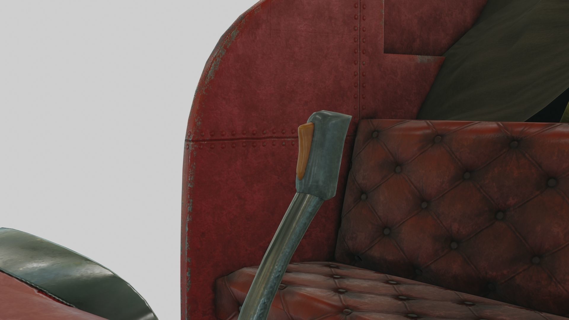 Low Poly Dieselpunk Santa Sleigh With PBR Materials Low-poly 3D model_10