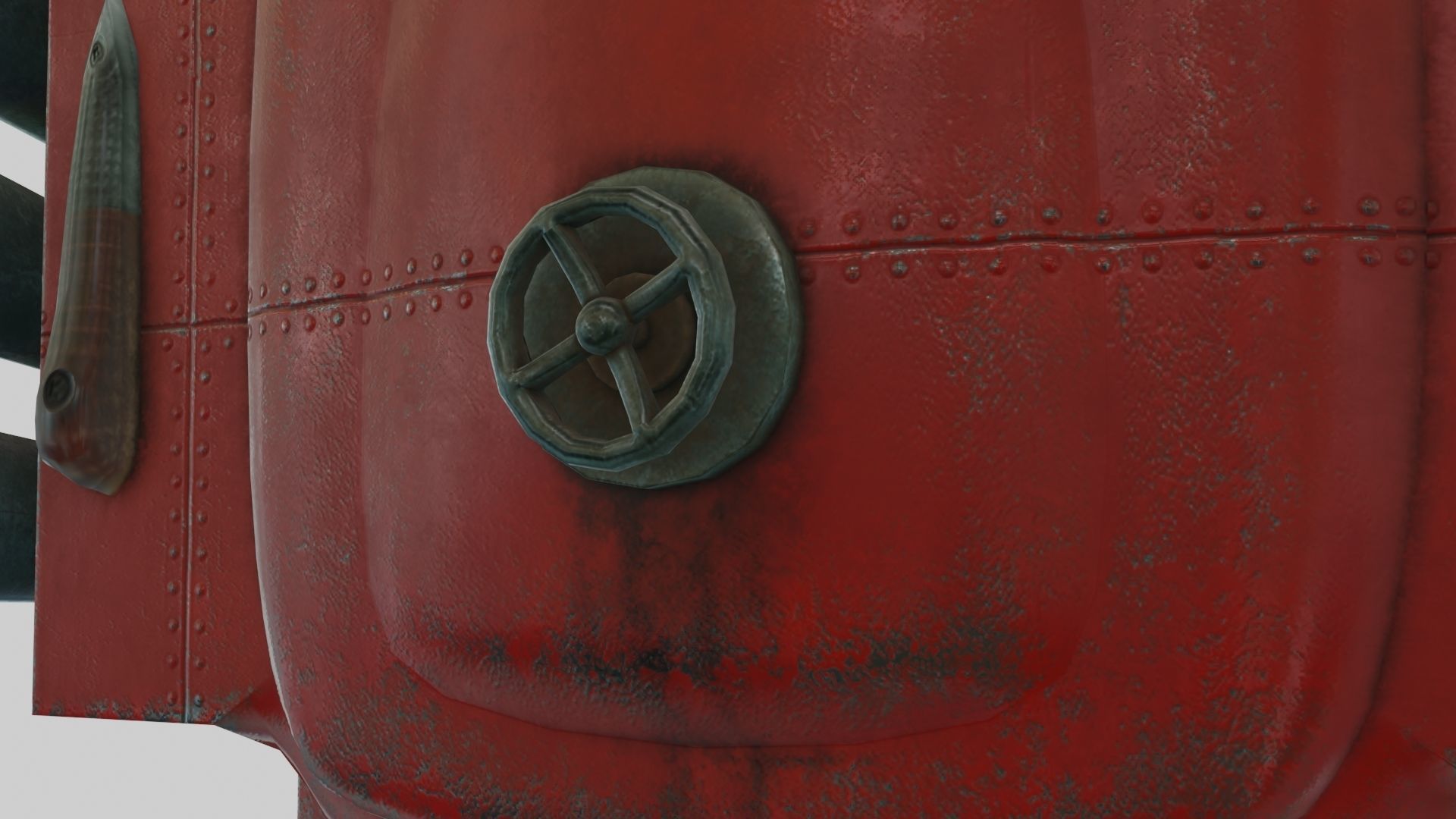 Low Poly Dieselpunk Santa Sleigh With PBR Materials Low-poly 3D model_33