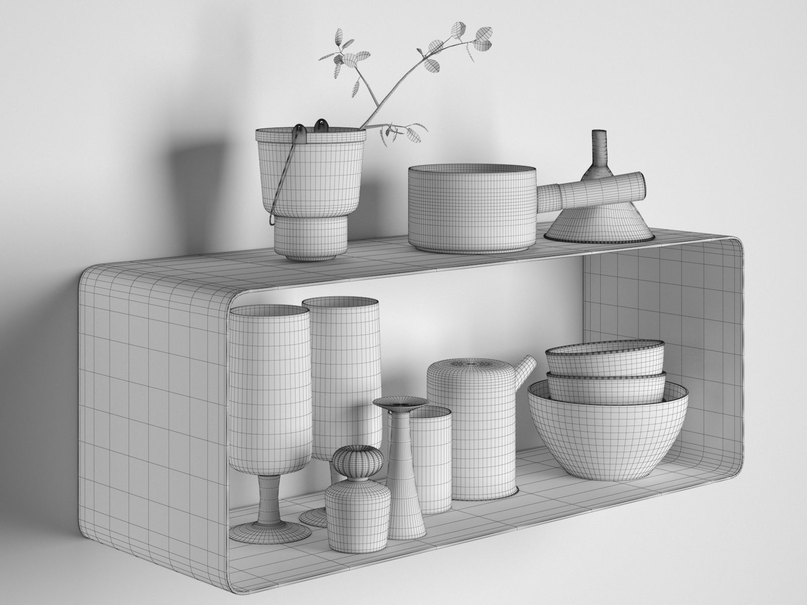 Kitchenware Set 3D model_3