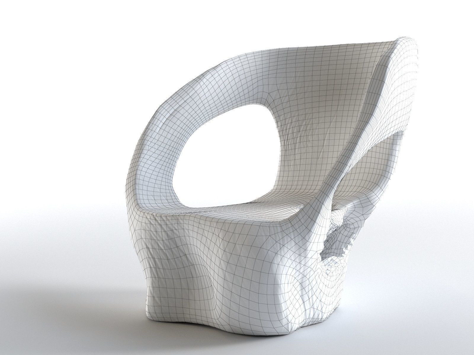 Cara Armchair 3D model_3
