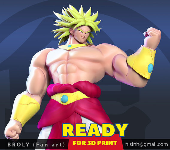 Broly - Dragon Ball Super Fanart 3D print model