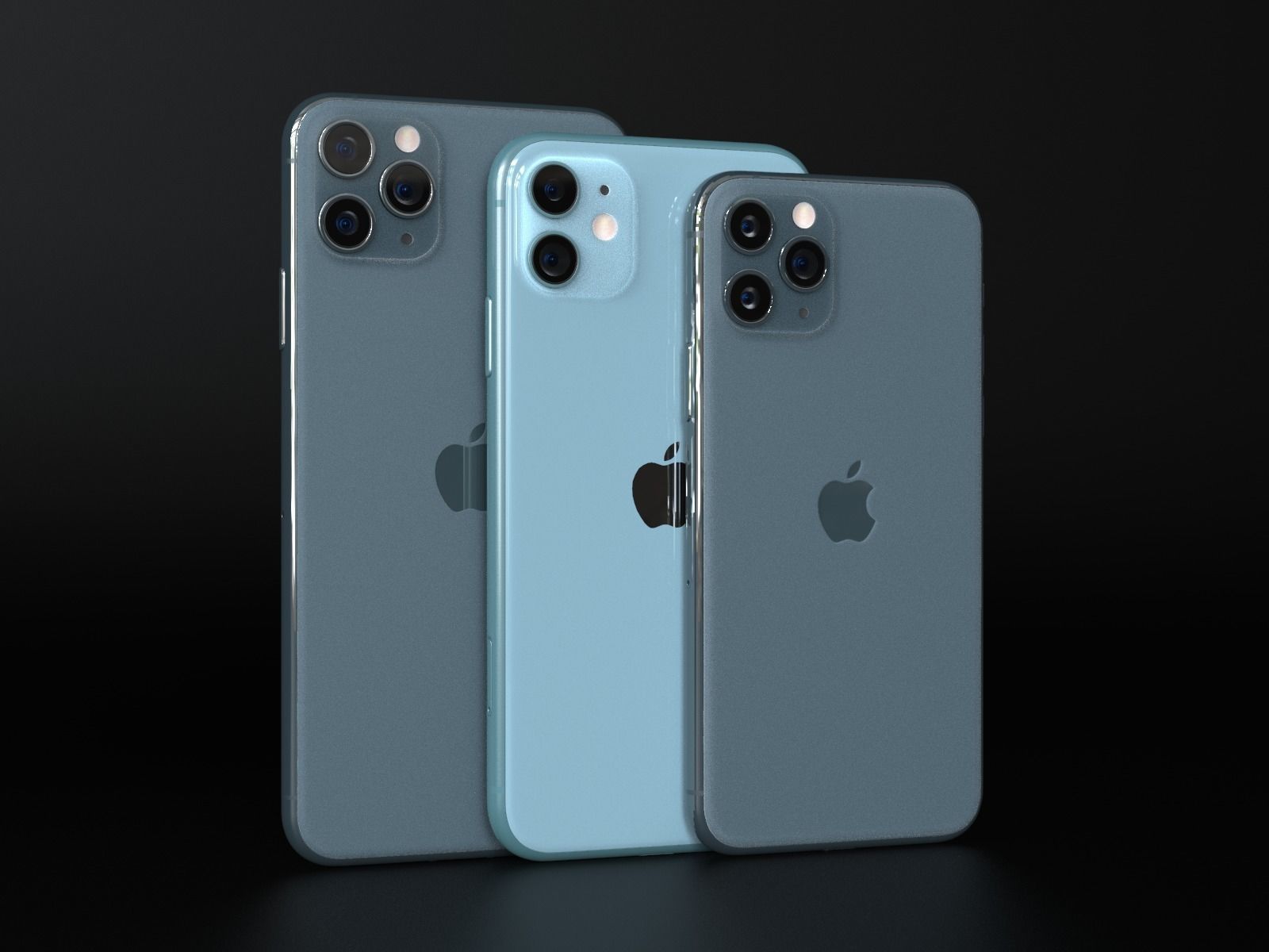 Apple iPhone 11 All Official Colors 3D model_5