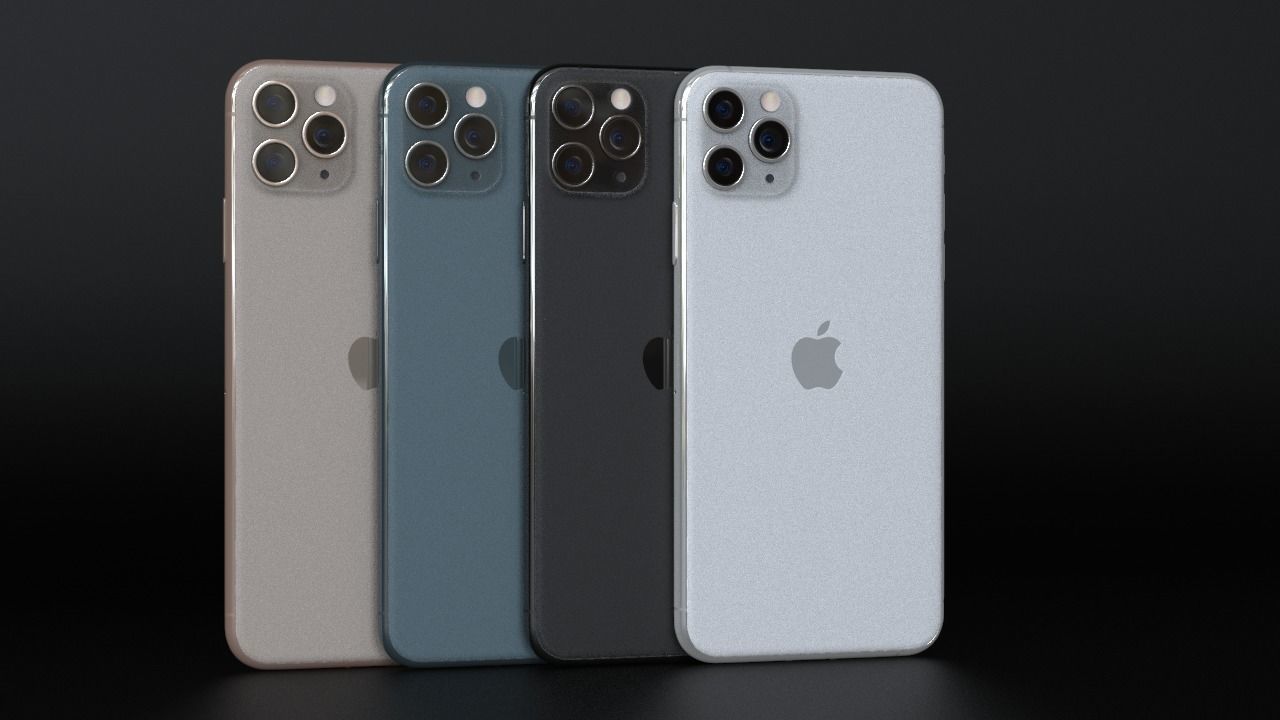 Apple iPhone 11 Pro Max All Official Colors 3D model_3