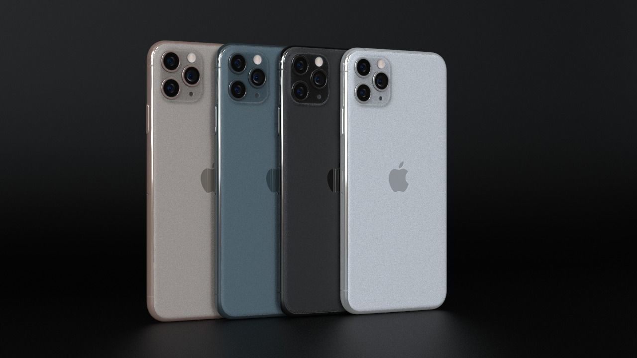 Apple iPhone 11 Pro Max All Official Colors 3D model_2