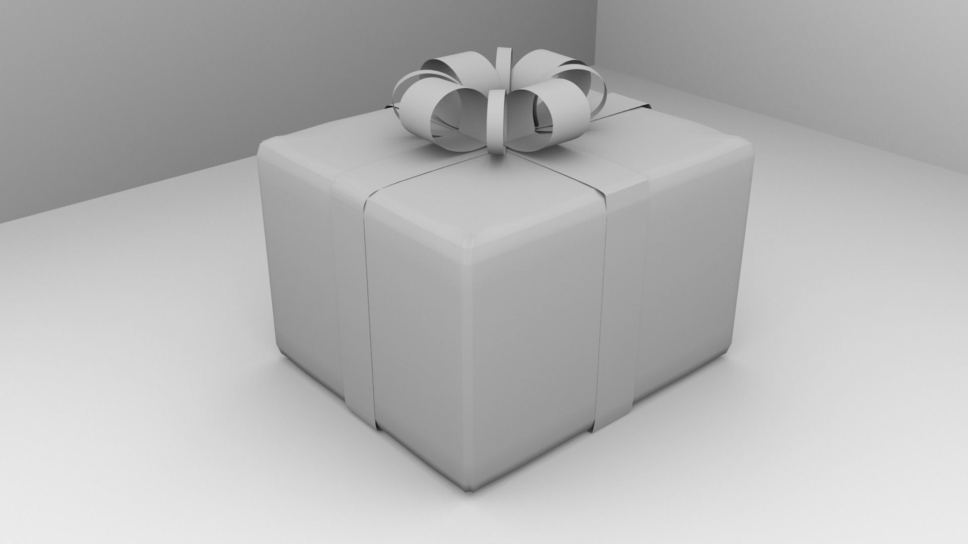 Green Gift Box 7 with Ribbon 3D model_3