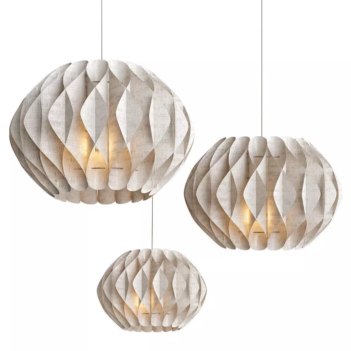 Cougar paper pendant lamp 3D model_0