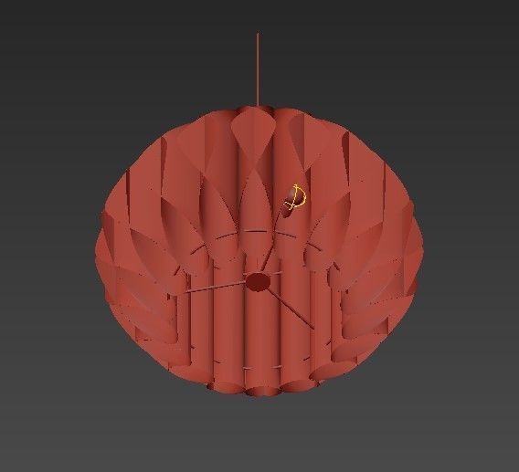 Cougar paper pendant lamp 3D model_2