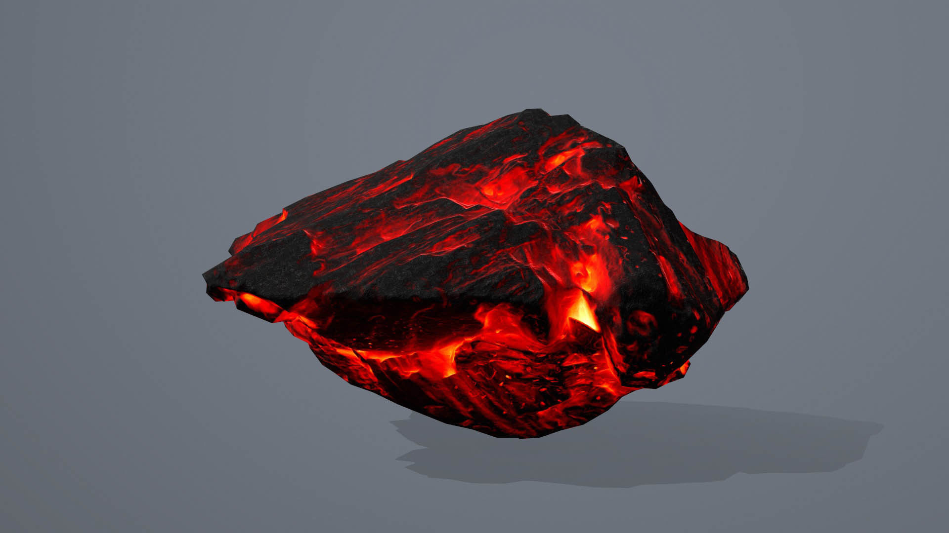 Rock set fire Low-poly 3D model_32
