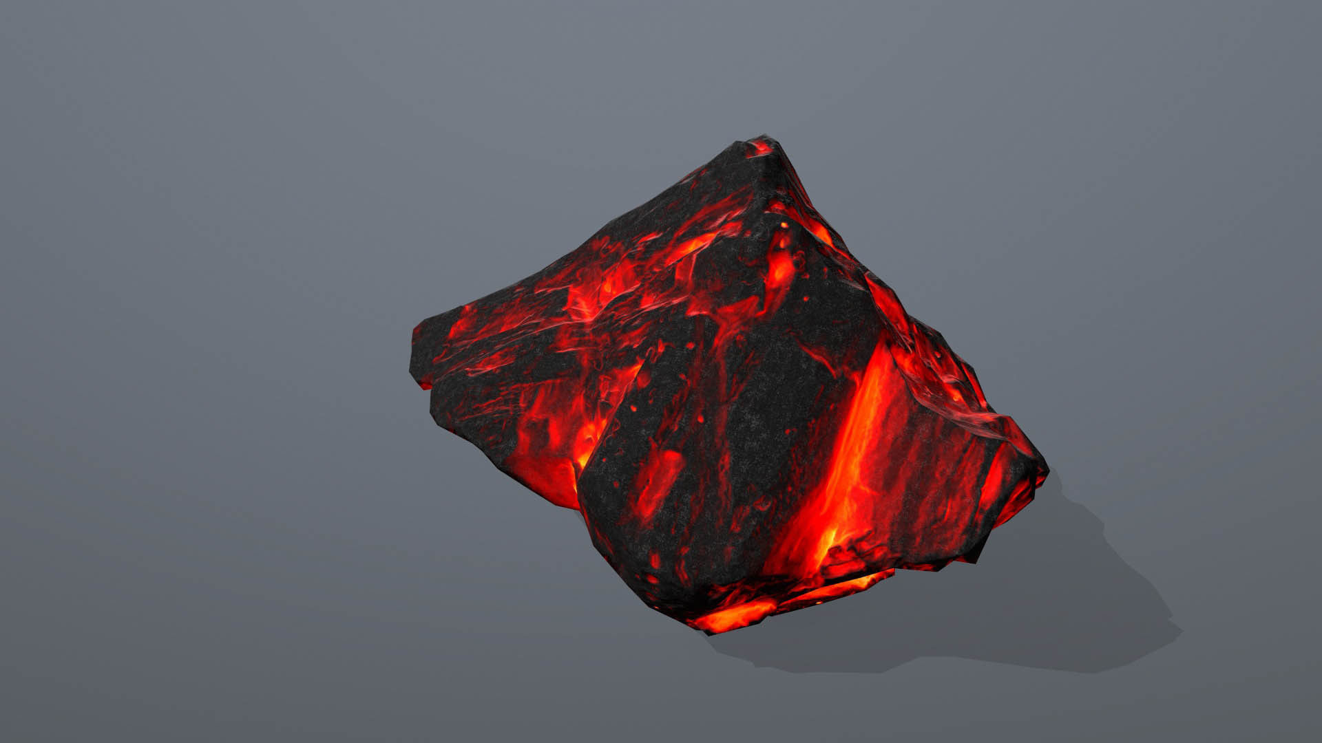 Rock set fire Low-poly 3D model_31