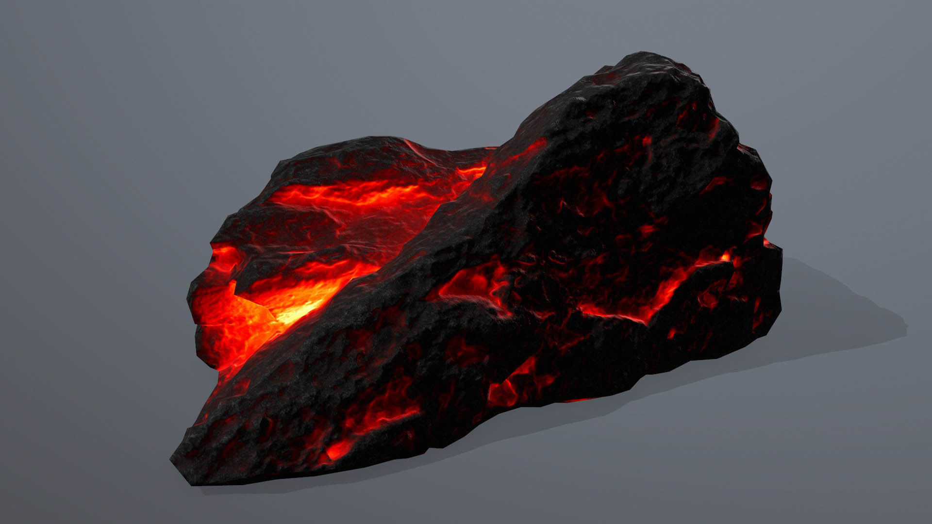 Rock set fire Low-poly 3D model_27