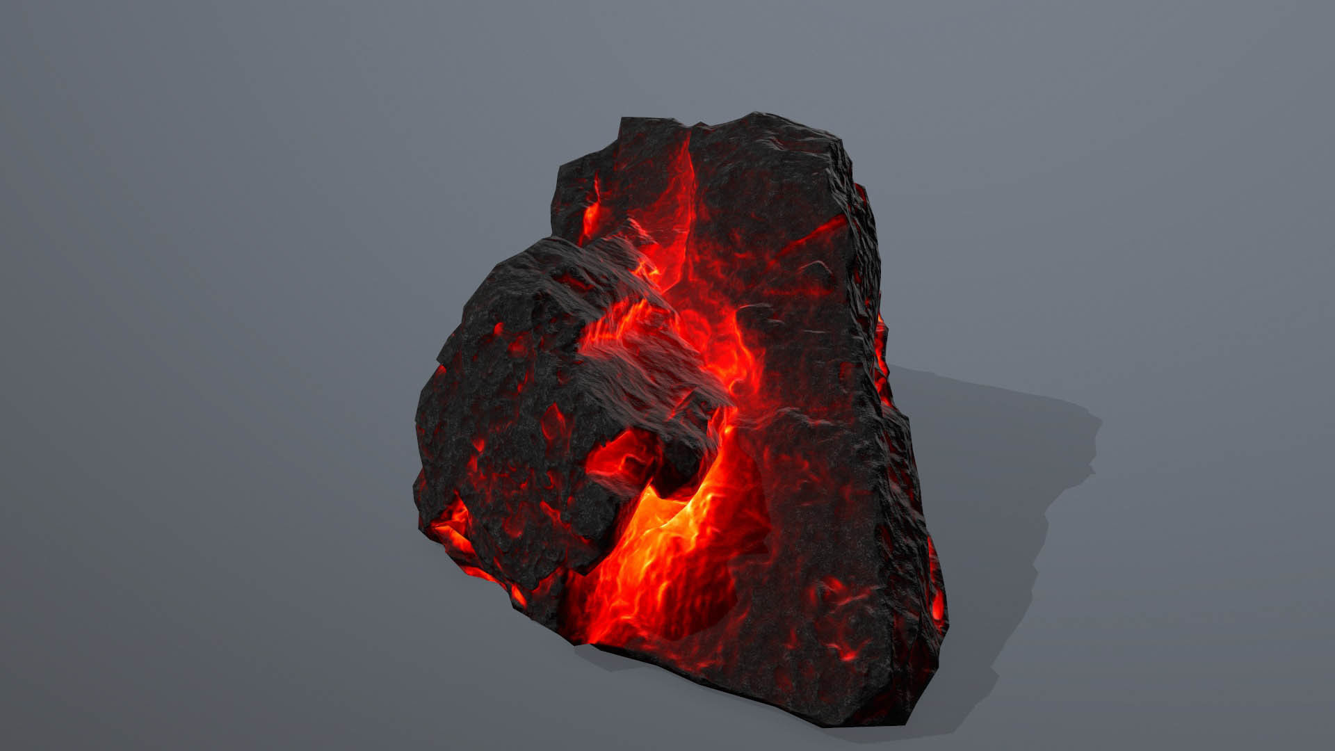 Rock set fire Low-poly 3D model_28