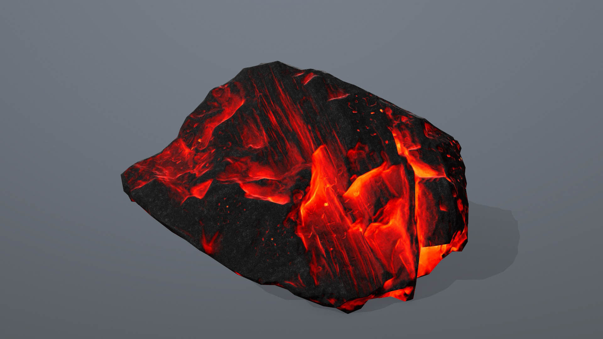 Rock set fire Low-poly 3D model_30