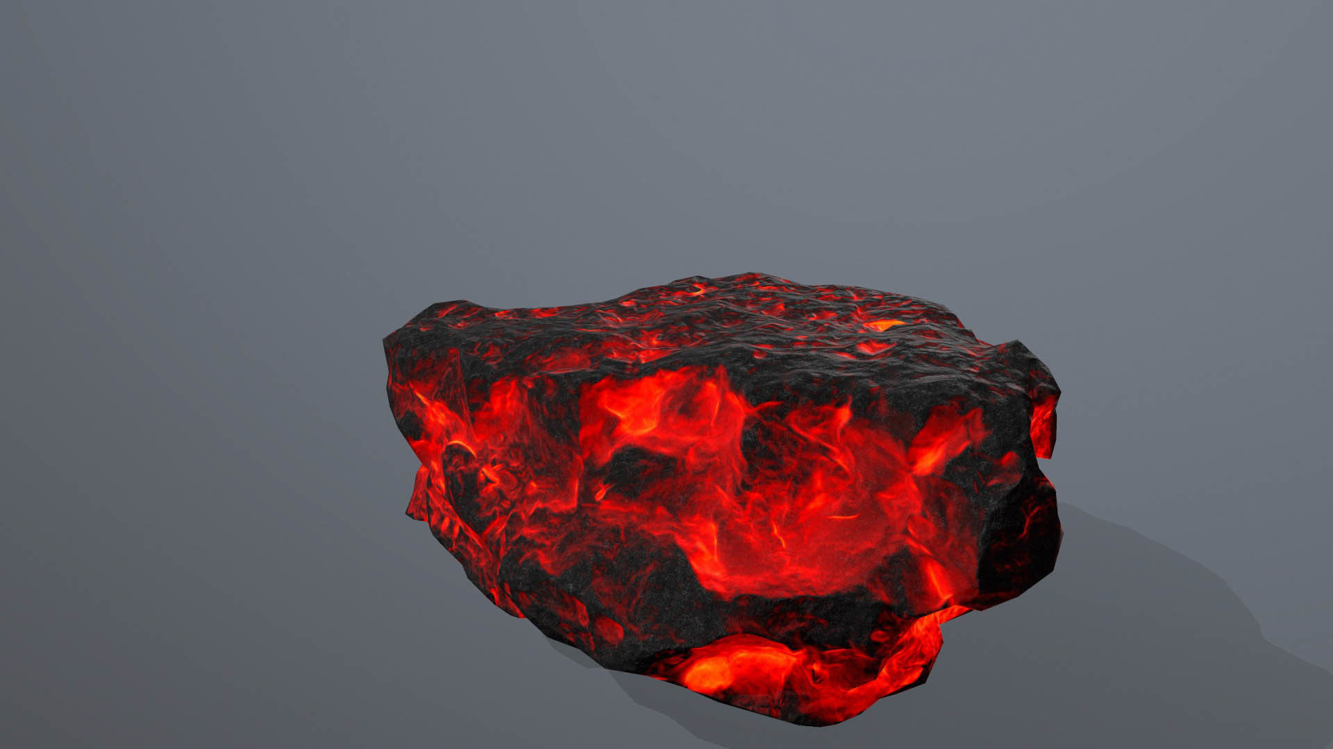 Rock set fire Low-poly 3D model_35