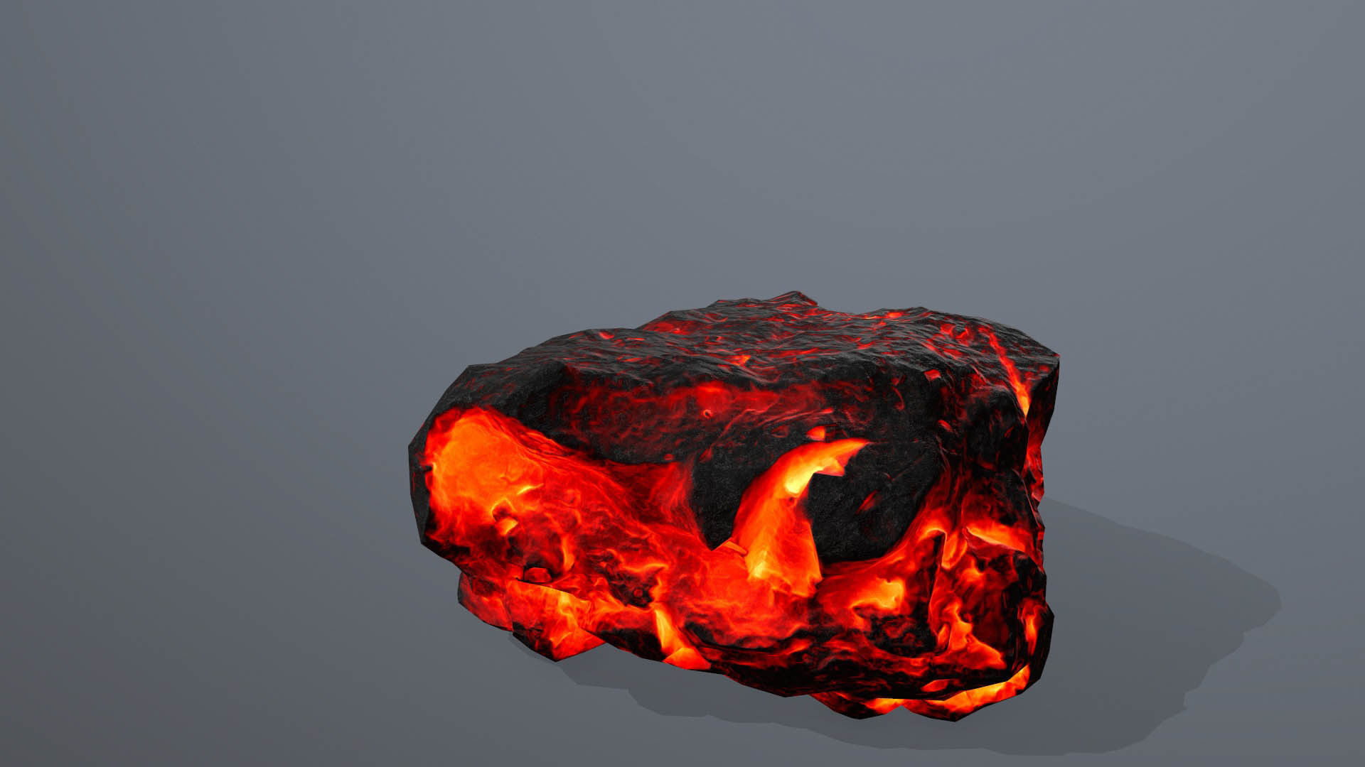 Rock set fire Low-poly 3D model_34