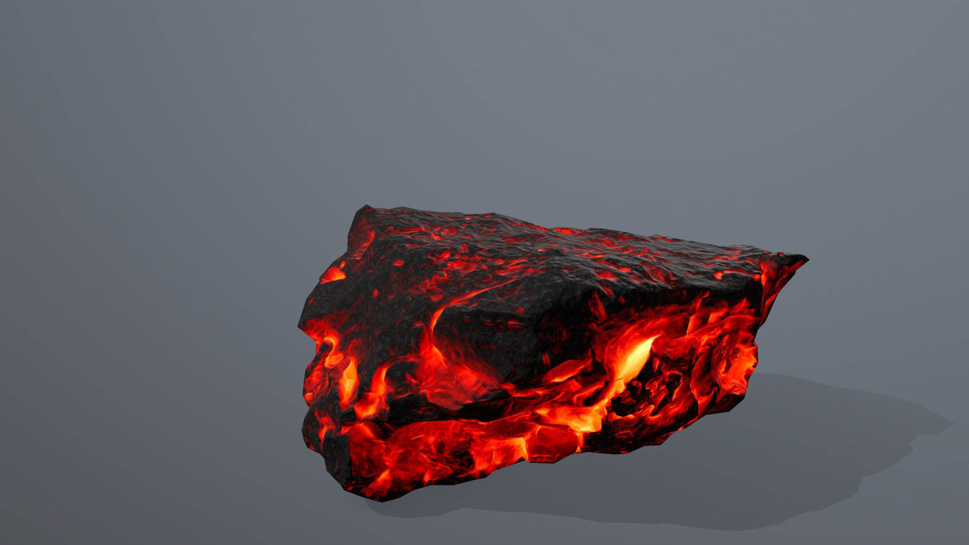 Rock set fire Low-poly 3D model_33