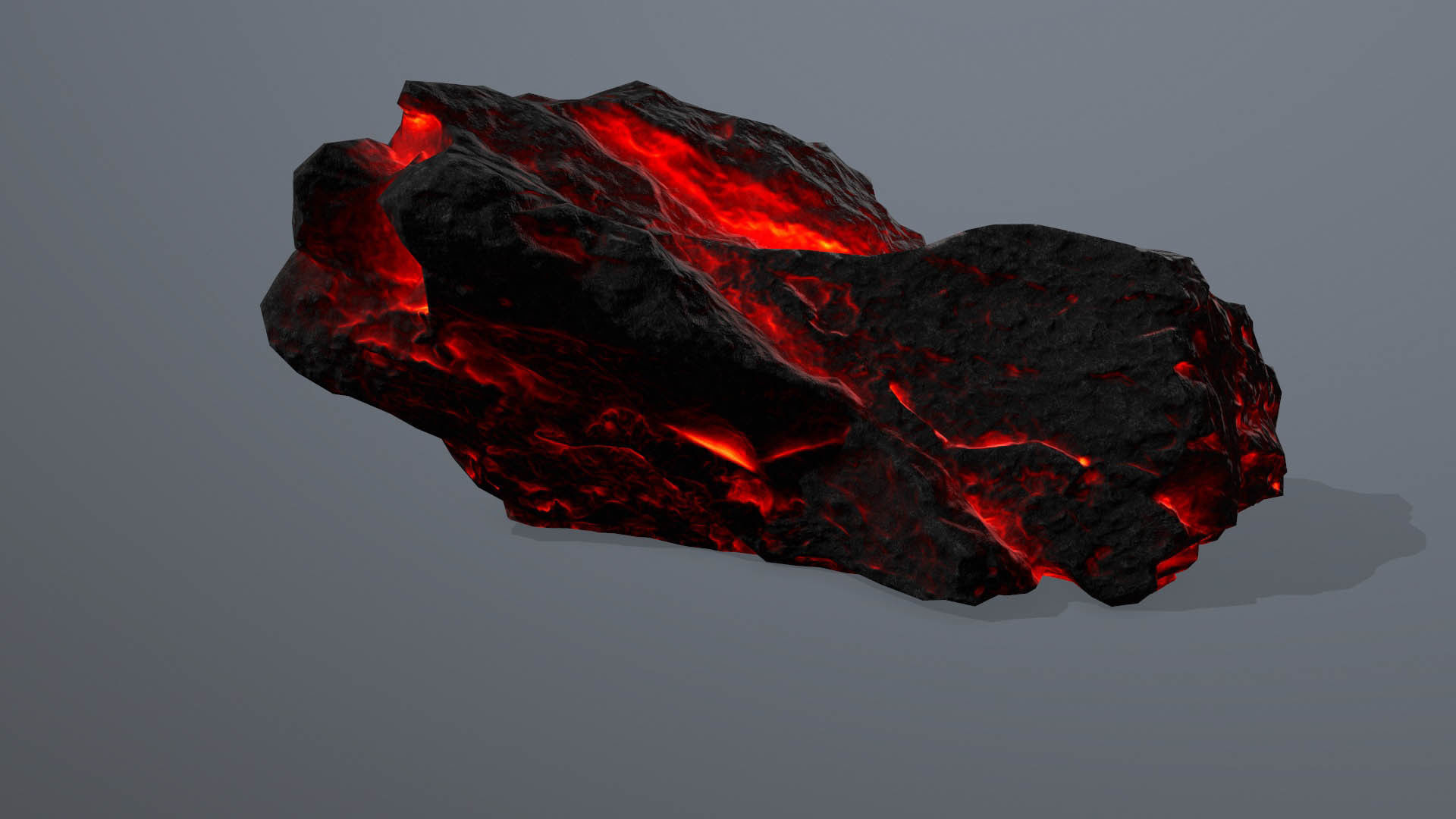 Rock set fire Low-poly 3D model_29