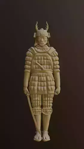 Samurai statue of