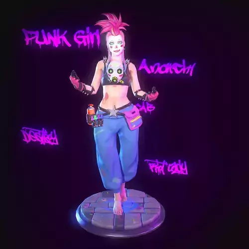 Punk-Clown Girl model