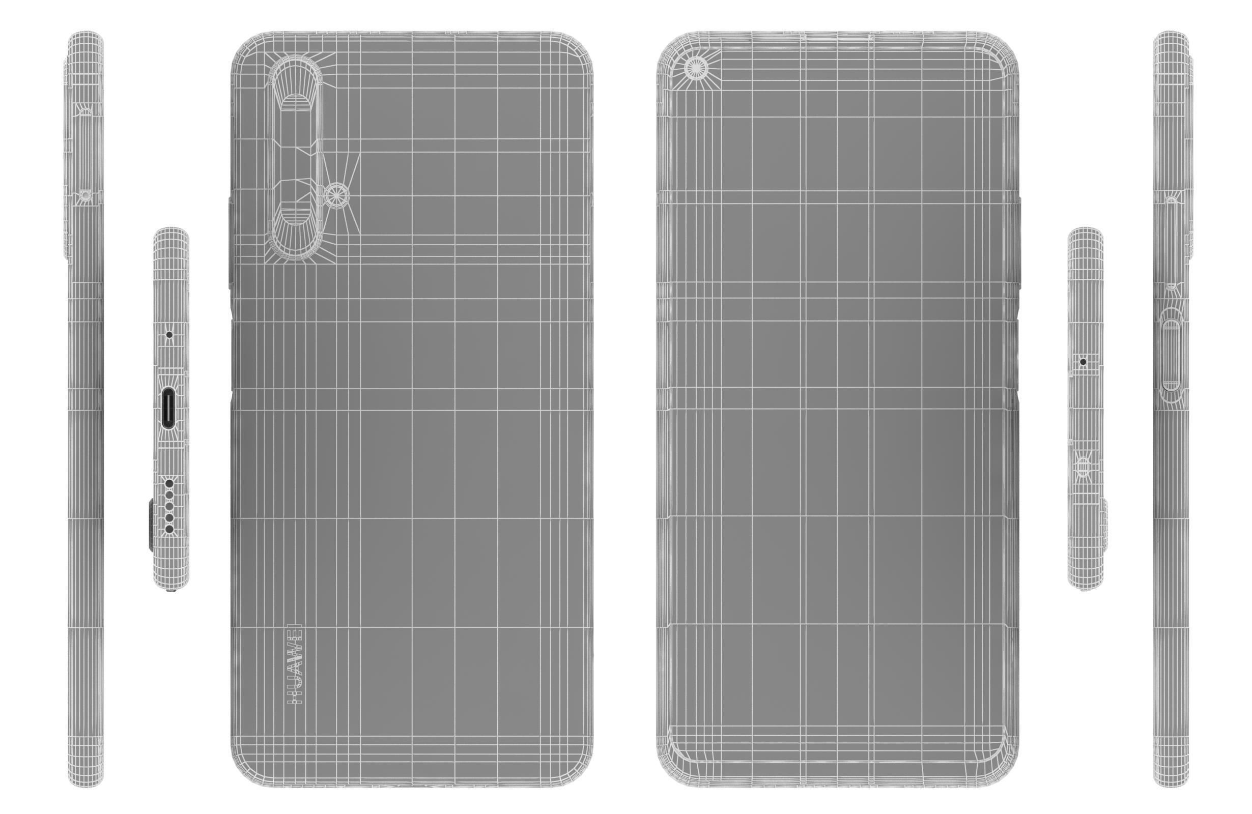 Huawei Nova 5T All Colors 3D model_15