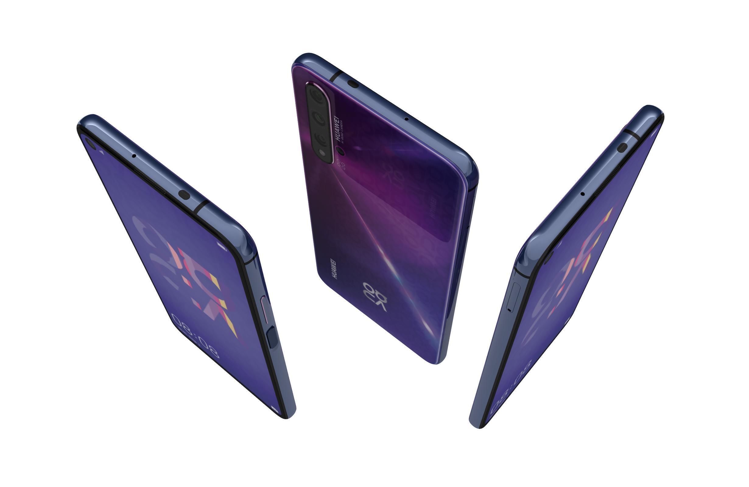 Huawei Nova 5T All Colors 3D model_9