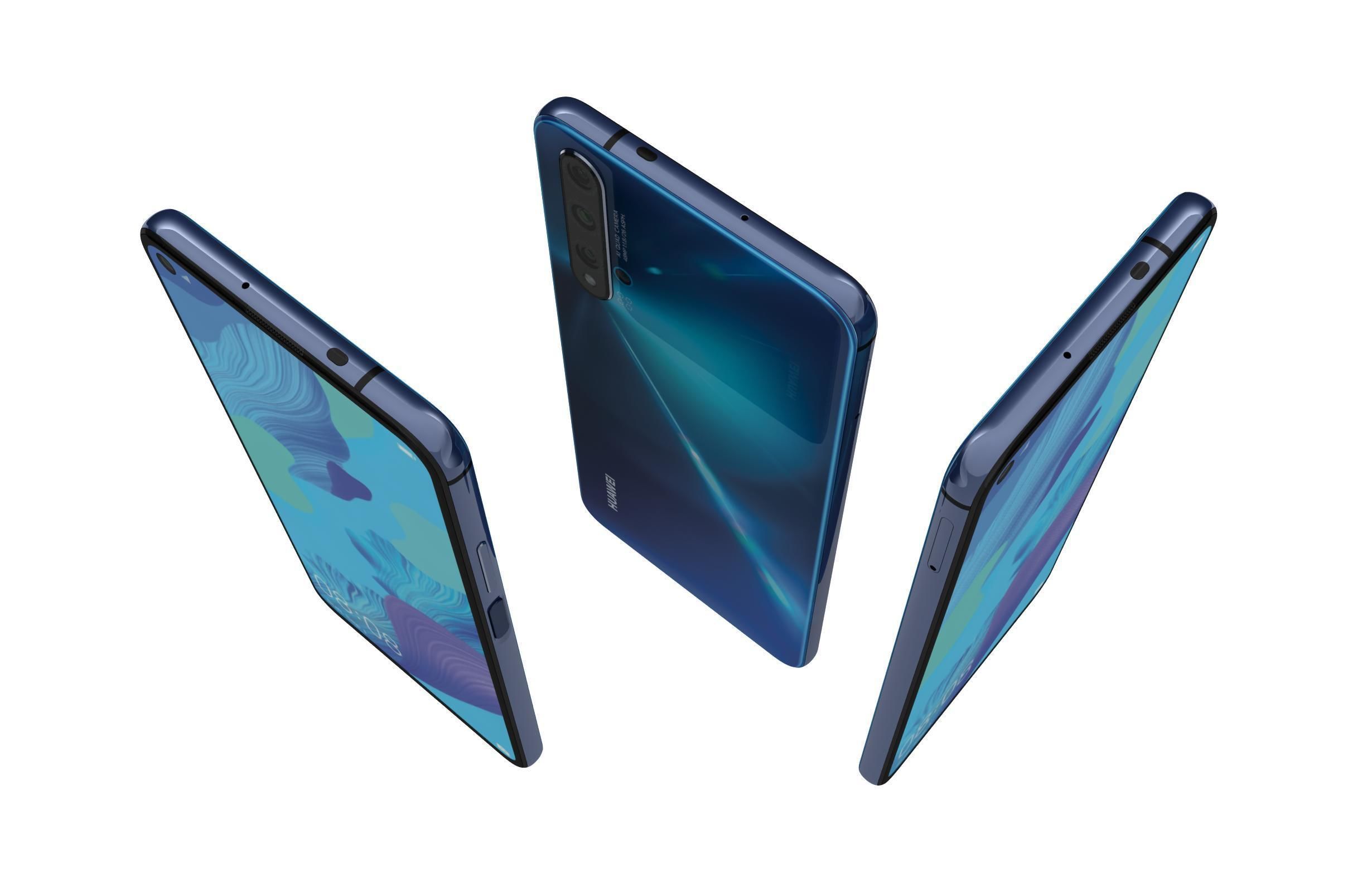 Huawei Nova 5T All Colors 3D model_7