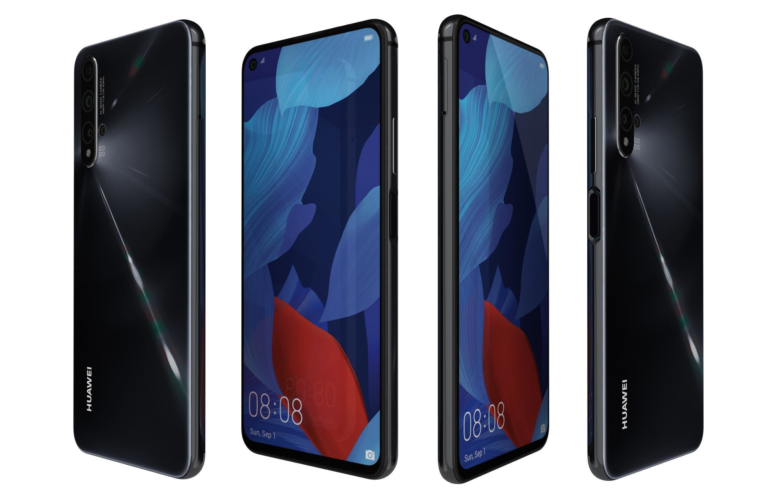 Huawei Nova 5T All Colors 3D model_3