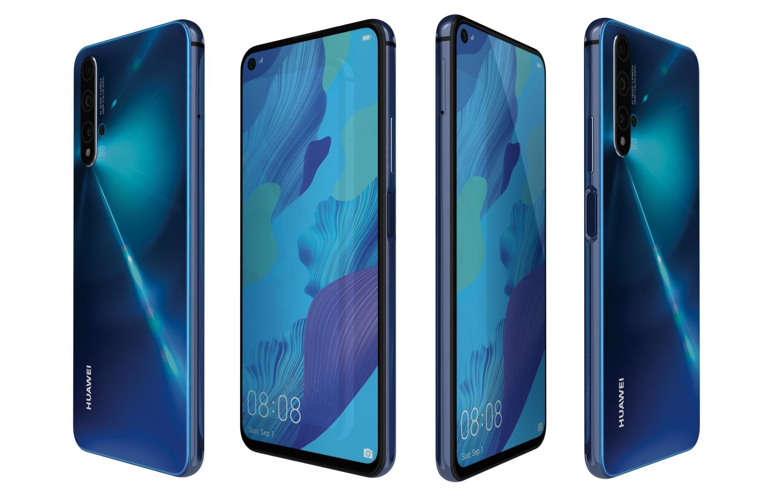 Huawei Nova 5T All Colors 3D model_6