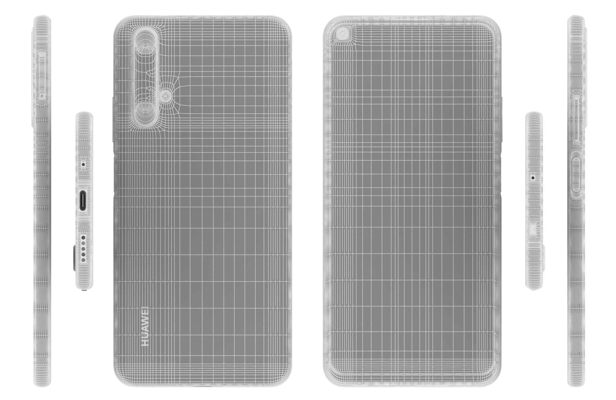 Huawei Nova 5T All Colors 3D model_14