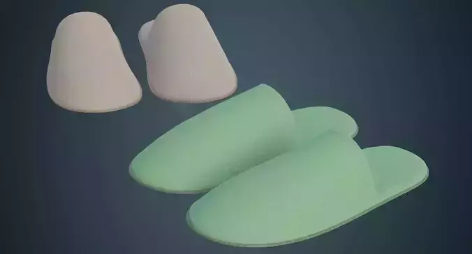 Slipper 2A Low-poly 3D model