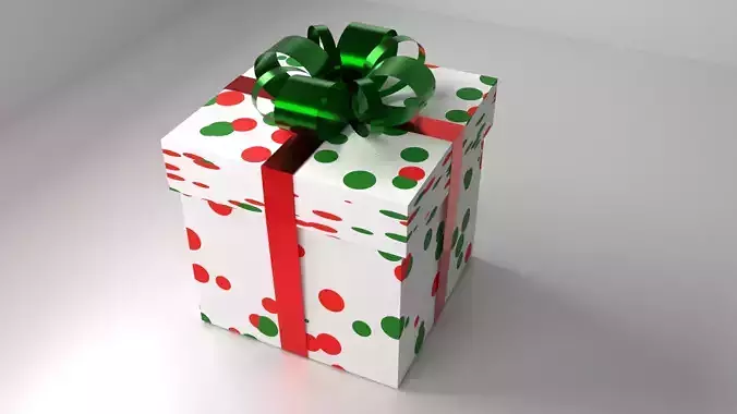 Multi-color Polka Dot Gift Box 9 with Ribbon
