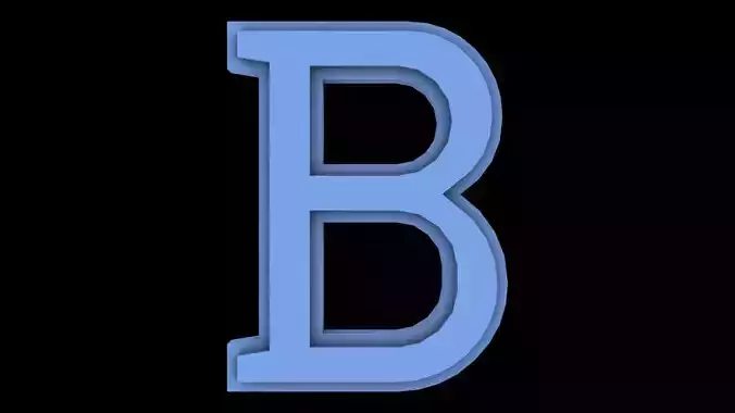 FONT-003 B - Capital Free 3D model