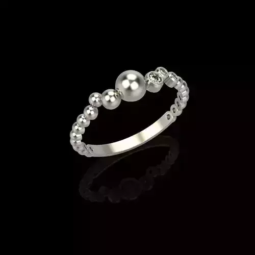 Women Ring with diamonds 3dm stl 3D print model