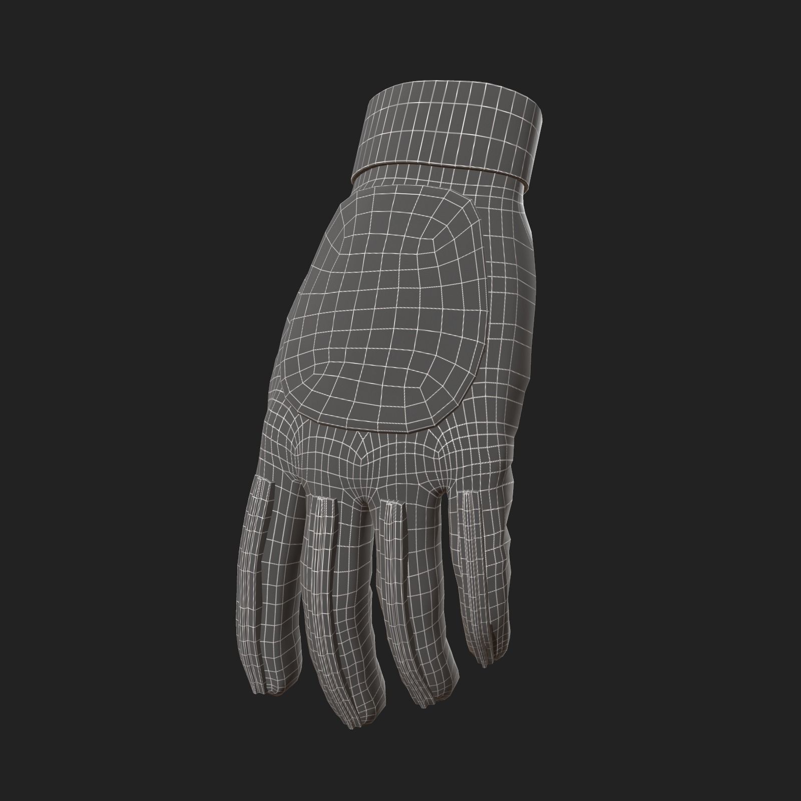 Gloves military Scifi Generic sport scifi human combat Low-poly 3D model_6