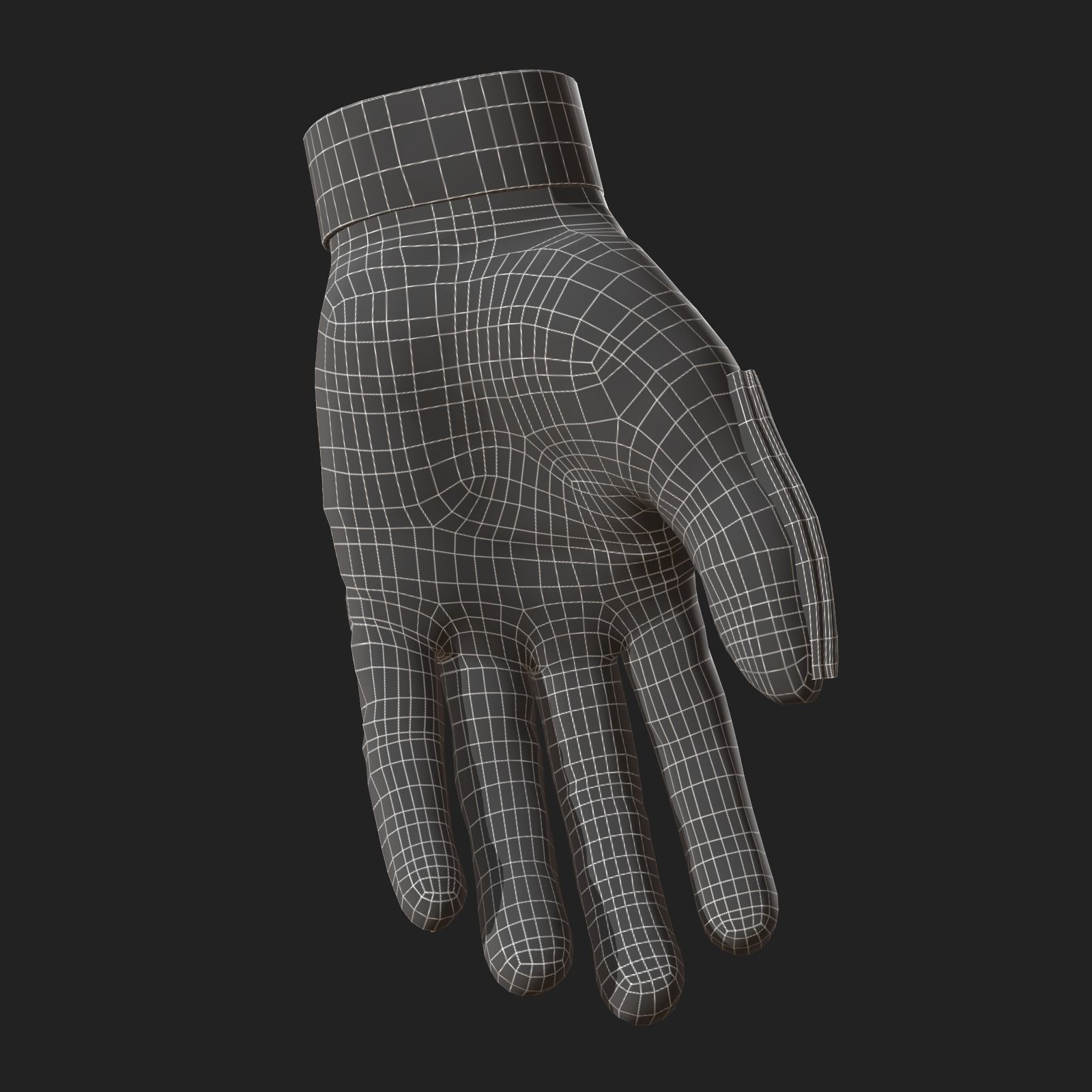 Gloves military Scifi Generic sport scifi human combat Low-poly 3D model_5