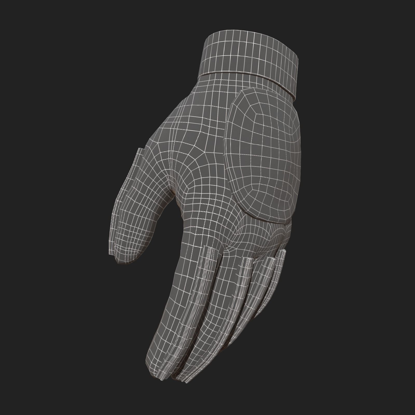 Gloves military Scifi Generic sport scifi human combat Low-poly 3D model_4