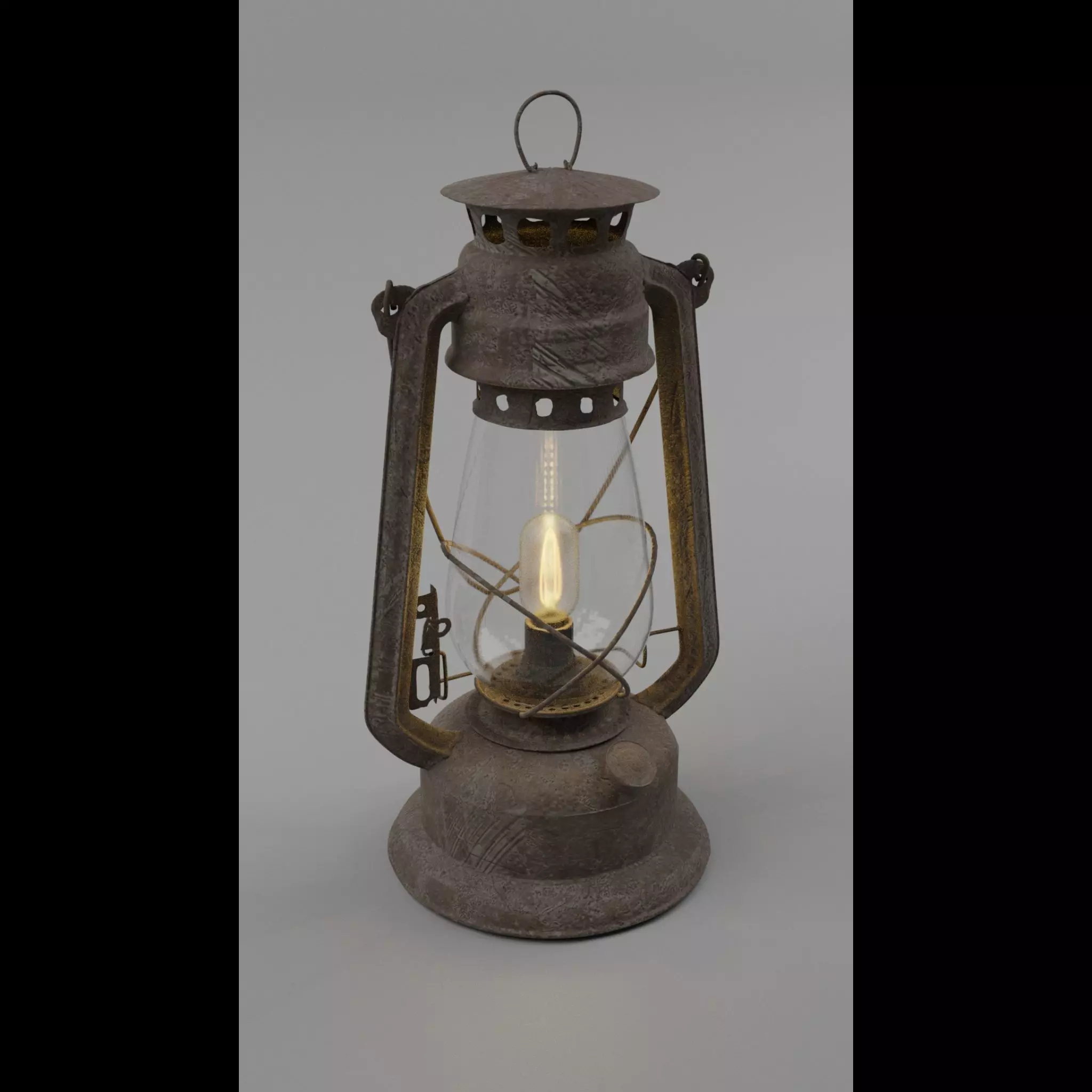 Archaic Rusted Lantern 3D model