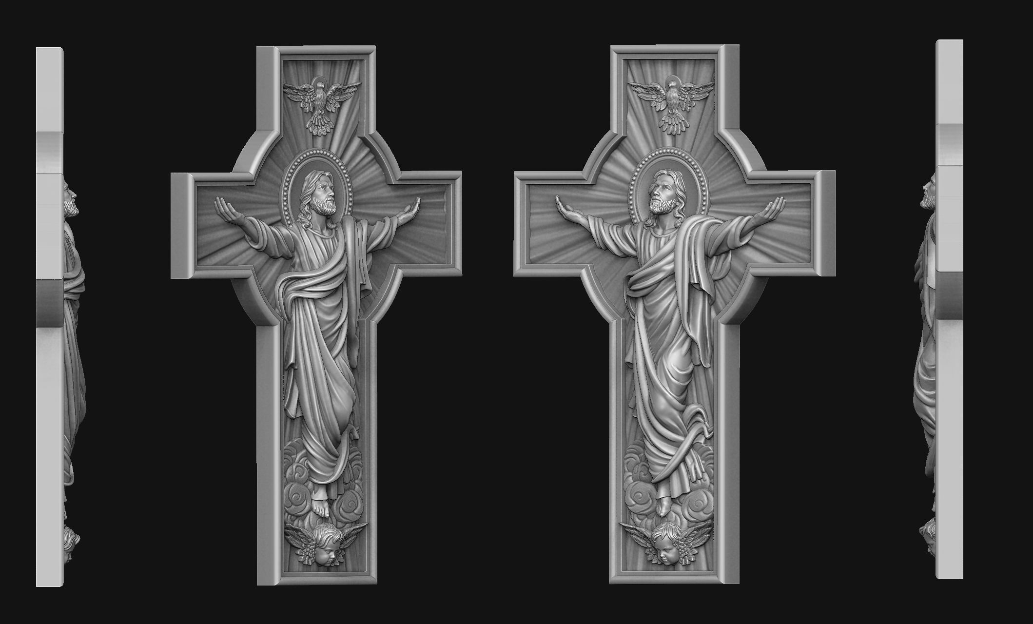 Ascension Cross 3D print model_1