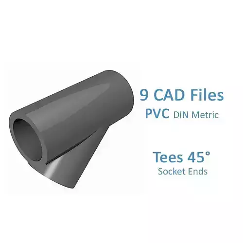 PVC Tees 45 Degrees - Socket Ends - 