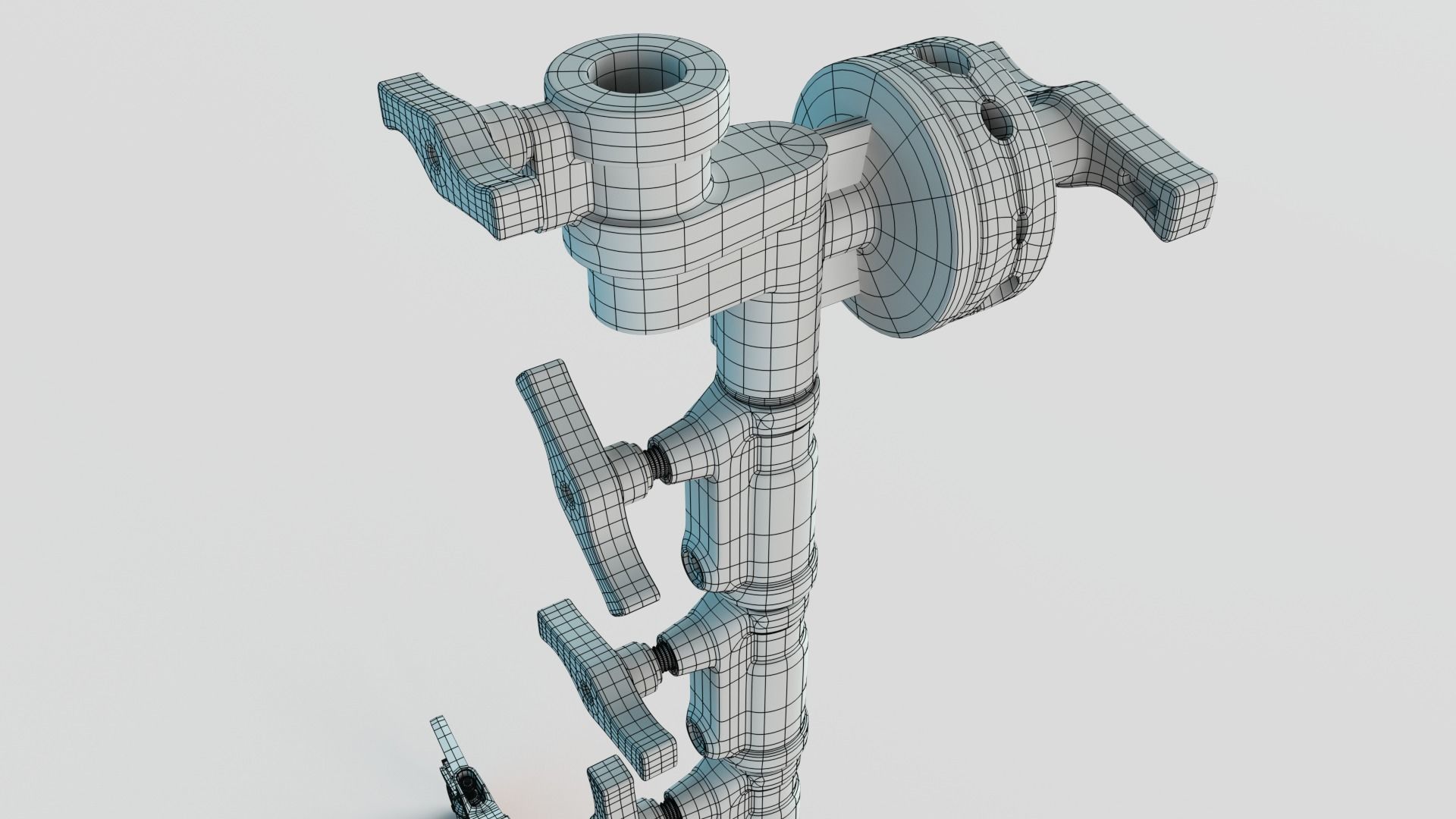 Stands - Wheels - Operating Poles Module  3D model_9