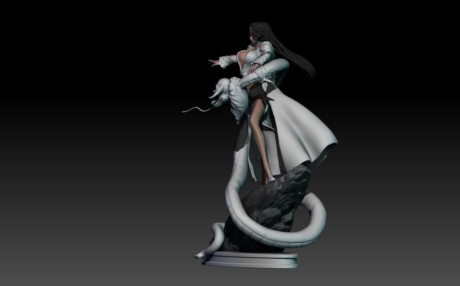 boa hancock - one piece - 3d print statue small version 3D print model_3