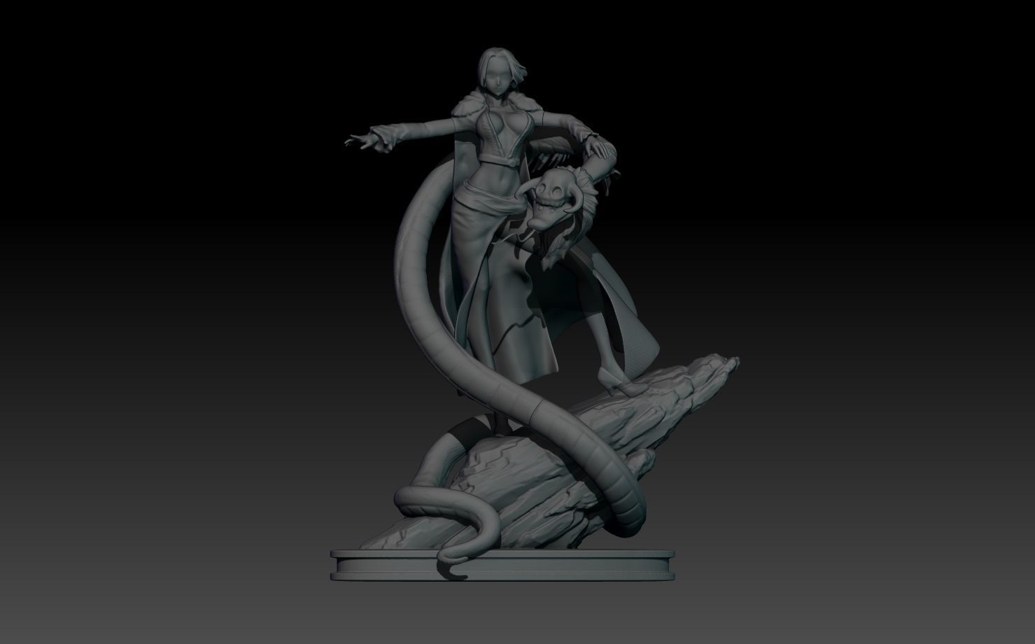 boa hancock - one piece - 3d print statue small version 3D print model_1