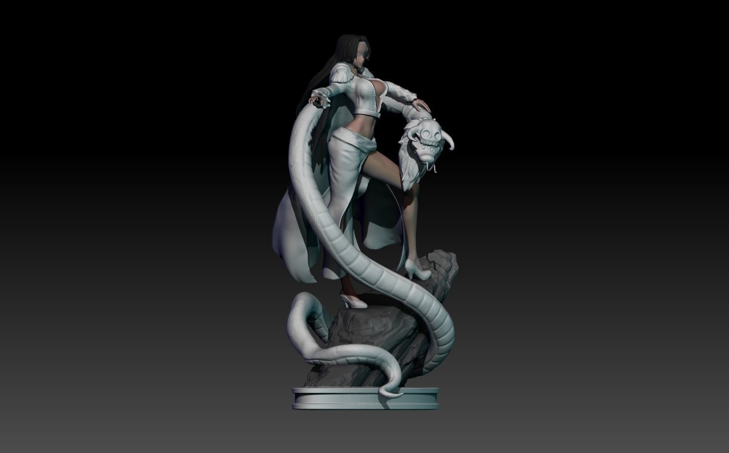 boa hancock - one piece - 3d print statue small version 3D print model_6