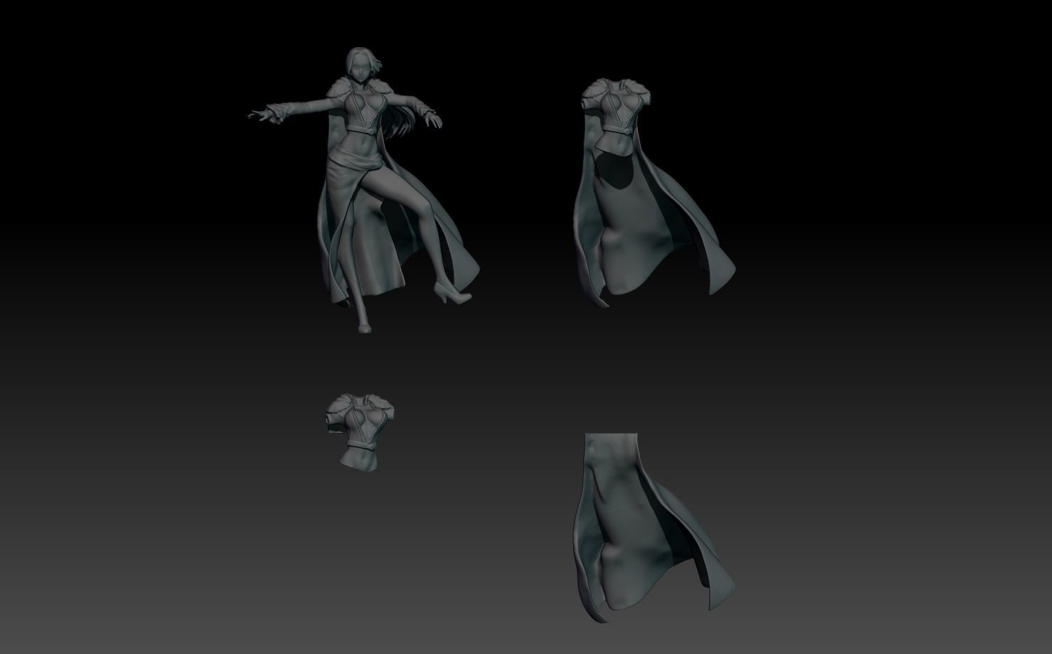 boa hancock - one piece - 3d print statue small version 3D print model_9