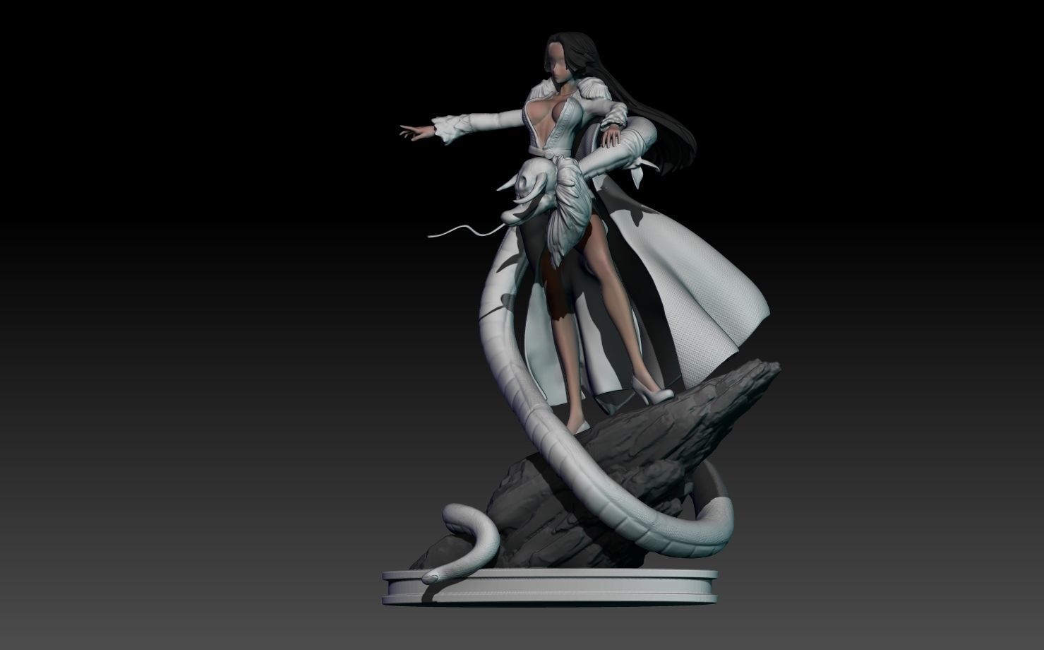 boa hancock - one piece - 3d print statue small version 3D print model_2