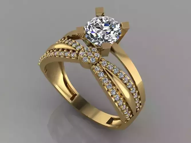 GC GOLD TW0167- Diamond gold wedding ring