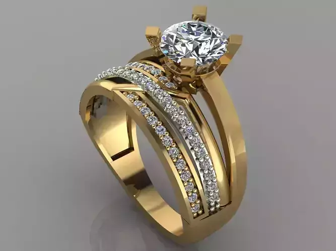 GC GOLD TW0169- Diamond gold wedding ring