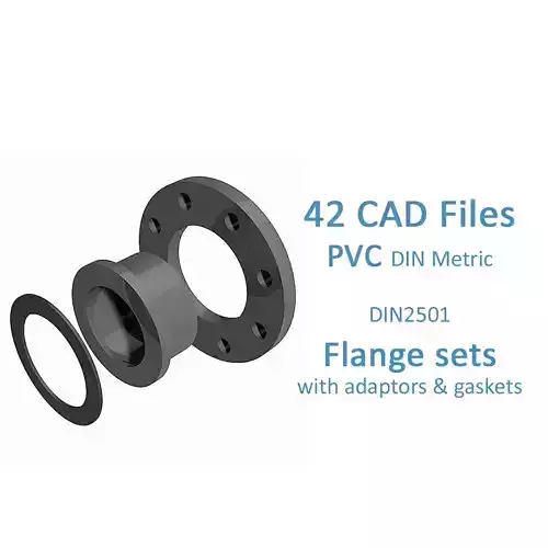 PVC Flange sets DIN2501 Loose Flanges - adaptors and gaskets