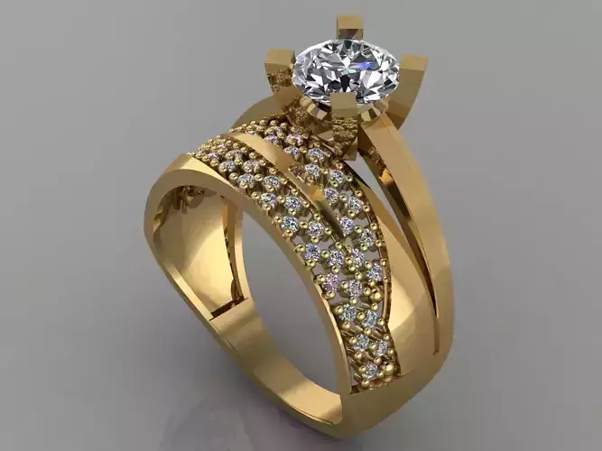 GC GOLD TW0170- Diamond gold wedding ring